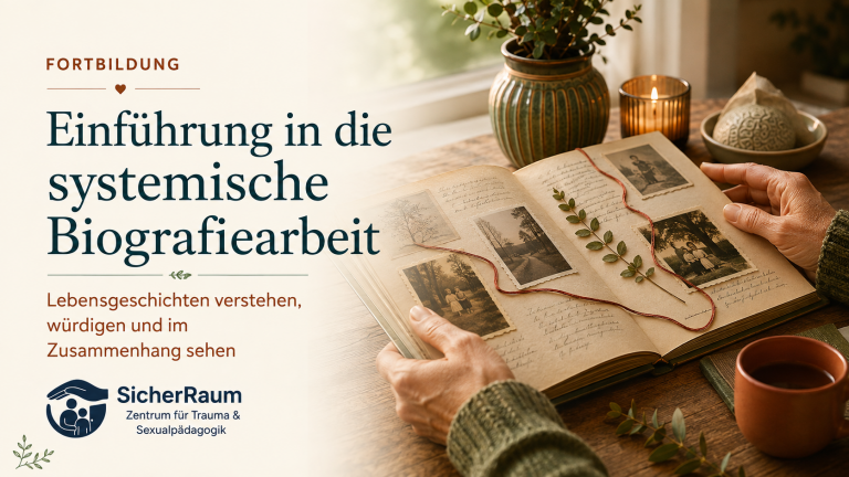 Mann mit altem Fotoalbum in der Hand